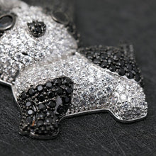 Load image into Gallery viewer, Close up image of a beautiful studded boston terrier necklace