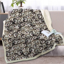 Load image into Gallery viewer, Sweetest French Bulldog Dreams Warm Blanket - Series 1-Home Decor-Blankets, Dogs, French Bulldog, Home Decor-Siberian Husky-Medium-16