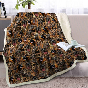 Sweetest Rottweiler Dreams Warm Blanket - Series 1-Home Decor-Blankets, Dogs, Home Decor, Rottweiler-German Shepherd-Medium-10