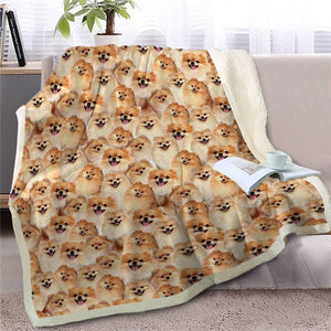 Sweetest Rottweiler Dreams Warm Blanket - Series 1-Home Decor-Blankets, Dogs, Home Decor, Rottweiler-Pomeranian-Medium-12