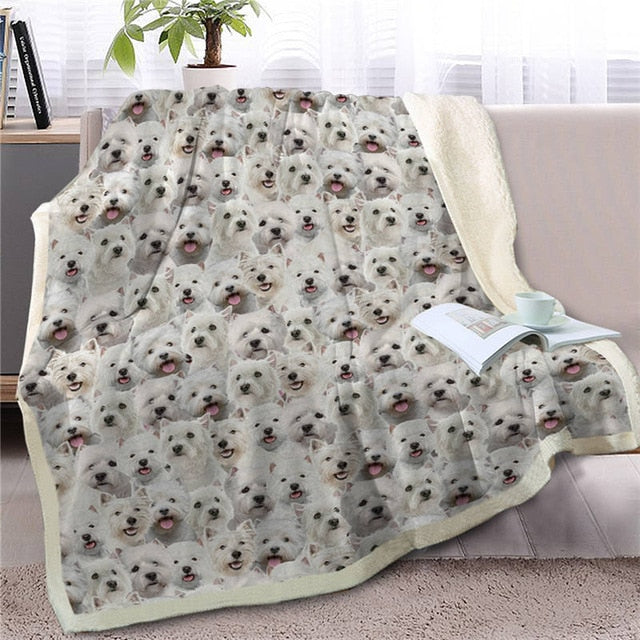 Sweetest West Highland Terrier Dreams Warm Blanket - Series 2-Home Decor-Blankets, Dogs, Home Decor, West Highland Terrier-West Highland Terrier-Medium-1