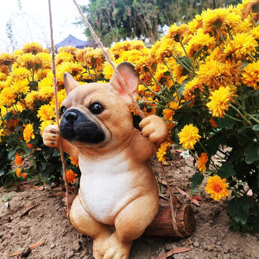 Adorable French Bulldog Holding A Ball 2024 Statue