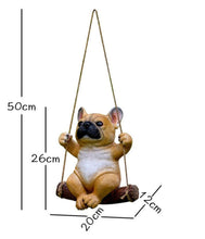Load image into Gallery viewer, Swinging Fawn French Bulldog Hanging Garden Statue-Home Decor-Dogs, French Bulldog, Home Decor, Statue-6