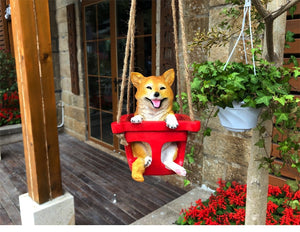 Swinging Shiba Inu Garden Statue-Home Decor-Dogs, Home Decor, Shiba Inu, Statue-7