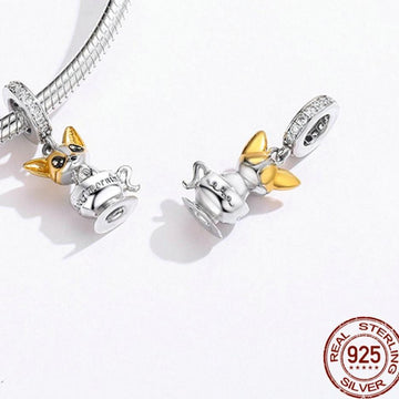 Teacup Corgi Silver PendantDog Themed Jewellery