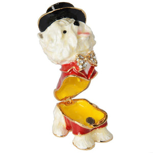Top Hat Westie Small Jewellery Box FigurineDog Themed Jewellery