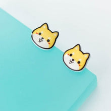 Load image into Gallery viewer, Two Cute Smiling Shiba Inu Earrings - Perfect Gift for Shiba Inu Lovers-Dog Themed Jewellery-Dogs, Earrings, Jewellery, Shiba Inu-9