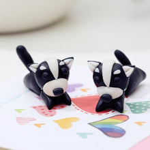 Load image into Gallery viewer, Two Piece Boston Terrier Handmade Polymer Clay EarringsDog Themed Jewellery