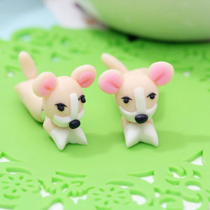 Two Piece Chihuahua Handmade Polymer Clay EarringsDog Themed Jewellery