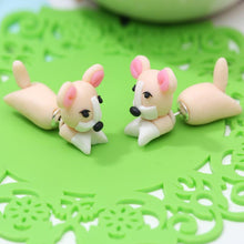 Load image into Gallery viewer, Two Piece Chihuahua Handmade Polymer Clay EarringsDog Themed Jewellery