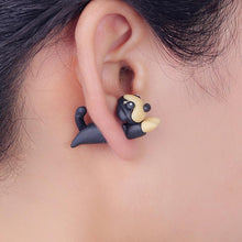 Load image into Gallery viewer, Two Piece Dachshund Handmade Polymer Clay EarringsDog Themed Jewellery