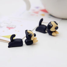 Load image into Gallery viewer, Two Piece Dachshund Handmade Polymer Clay EarringsDog Themed Jewellery