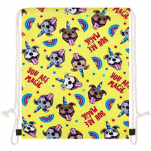 Load image into Gallery viewer, Unicorn American Pit Bull Terriers Love Drawstring BagAccessories