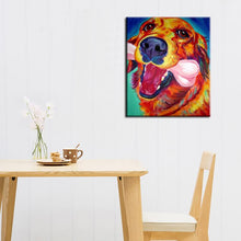Load image into Gallery viewer, Vibrant Golden Retriever Hand Painted Canvas Art Oil PaintingHome Decor