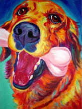 Load image into Gallery viewer, Vibrant Golden Retriever Hand Painted Canvas Art Oil PaintingHome Decor24x36
