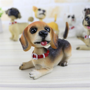 Waggling Tail and Nodding Head Beagle BobbleheadCar Accessories