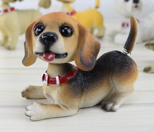 Waggling Tail and Nodding Head Beagle BobbleheadCar AccessoriesBeagle