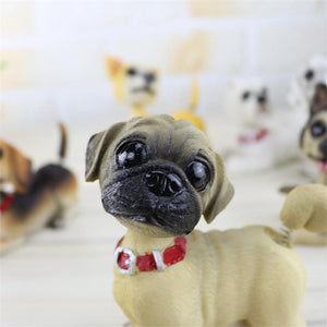 Waggling Tail and Nodding Head Pug BobbleheadCar Accessories