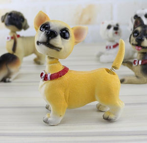 Waggling Tail and Nodding Head Pug BobbleheadCar AccessoriesChihuahua