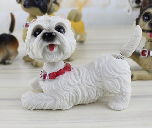 Waggling Tail and Nodding Head West Highland Terrier BobbleheadCar AccessoriesWest Highland Terrier