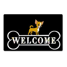 Load image into Gallery viewer, Warm Basset Hound Welcome Rubber Door MatHome DecorChihuahuaSmall