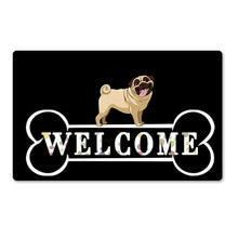 Load image into Gallery viewer, Warm Basset Hound Welcome Rubber Door MatHome DecorPugSmall