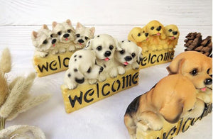 image of dog welcome statue collection