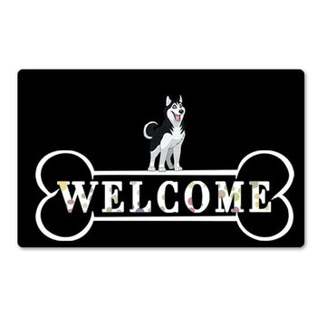 Warm Husky Welcome Rubber Door Mat Home Decor Misvial Husky Small 573734 360x