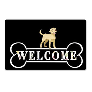 Warm Jack Russell Terrier Welcome Rubber Door MatHome DecorLabradorSmall