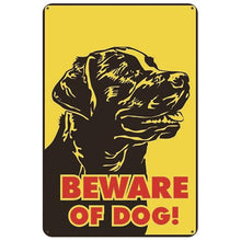 Load image into Gallery viewer, Warning Beware of Dog Tin Sign Board - Series 1Sign Board