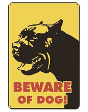 Load image into Gallery viewer, Warning Beware of Dog Tin Sign Board - Series 1Sign BoardAmerican Pit Bull - Beware of DogOne Size
