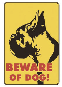 Warning Beware of Dog Tin Sign Board - Series 1Sign BoardBoxer - Beware of DogOne Size