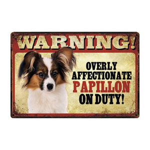 Warning Overly Affectionate Doberman on Duty - Tin Poster-Sign Board-Doberman, Dogs, Home Decor, Sign Board-Papillon-One Size-10