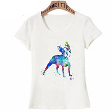 Load image into Gallery viewer, Image of a boston terrier tee shirt in most artistic watercolor Boston Terrier design