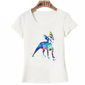 Image of a boston terrier tee shirt in most artistic watercolor Boston Terrier design