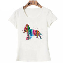 Load image into Gallery viewer, Watercolor Cocker Spaniel Love Womens T Shirt-Apparel-Apparel, Cocker Spaniel, Dogs, Shirt, T Shirt, Z1-6