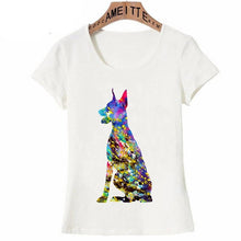 Load image into Gallery viewer, Watercolor Doberman Love Womens T Shirts-Apparel-Apparel, Doberman, Dogs, T Shirt, Z1-2