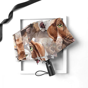 Watercolor Dogs Automatic Umbrella-Accessories-Accessories, Australian Shepherd, Chocolate Labrador, Dogs, Labrador, Siberian Husky, Umbrella-5