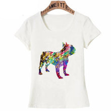 Load image into Gallery viewer, Watercolor French Bulldog Love Womens T Shirts-Apparel-Apparel, Dogs, French Bulldog, T Shirt, Z1-Design 2-M-2