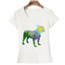 Load image into Gallery viewer, Watercolor French Bulldog Love Womens T Shirts-Apparel-Apparel, Dogs, French Bulldog, T Shirt, Z1-Design 1-XXXL-1
