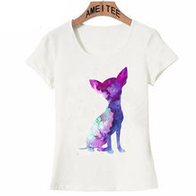 Load image into Gallery viewer, Watercolor Painting Chihuahua Womens T Shirt-Apparel-Apparel, Chihuahua, Dogs, Shirt, T Shirt, Z1-6