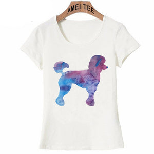 Watercolor Poodles Love Womens T Shirts-Apparel-Apparel, Dogs, Poodle, T Shirt, Z1-3