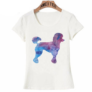 Watercolor Poodles Love Womens T Shirts-Apparel-Apparel, Dogs, Poodle, T Shirt, Z1-8