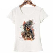 Load image into Gallery viewer, Watercolor Schnauzer Love Womens T Shirts-Apparel-Apparel, Dogs, Schnauzer, T Shirt, Z1-4