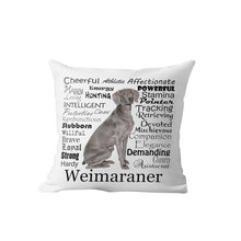 Load image into Gallery viewer, Image of a weimaraner cushion cover