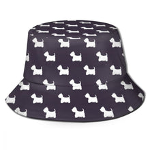 Load image into Gallery viewer, West Highland Terrier Love Bucket Hats-Accessories-Accessories, Dogs, Hat, West Highland Terrier-Blue-Black-1