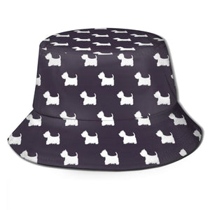 West Highland Terrier Love Bucket Hats-Accessories-Accessories, Dogs, Hat, West Highland Terrier-Blue-Black-1