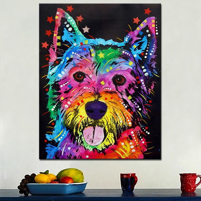 Image of West Highland Terrier poster in a beautiful West Highland Terrier pop art design.