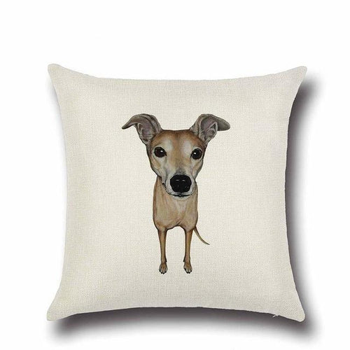 Image of a simple and cutest Whippet cushion cover