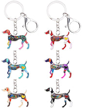 Load image into Gallery viewer, Beautiful Whippet Love Enamel Keychains-Accessories-Accessories, Dogs, Keychain, Whippet-1